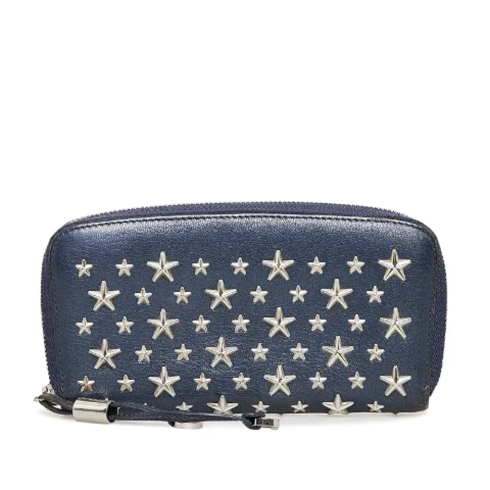 Jimmy Choo Pre-owned Leather wallets Blue Dames