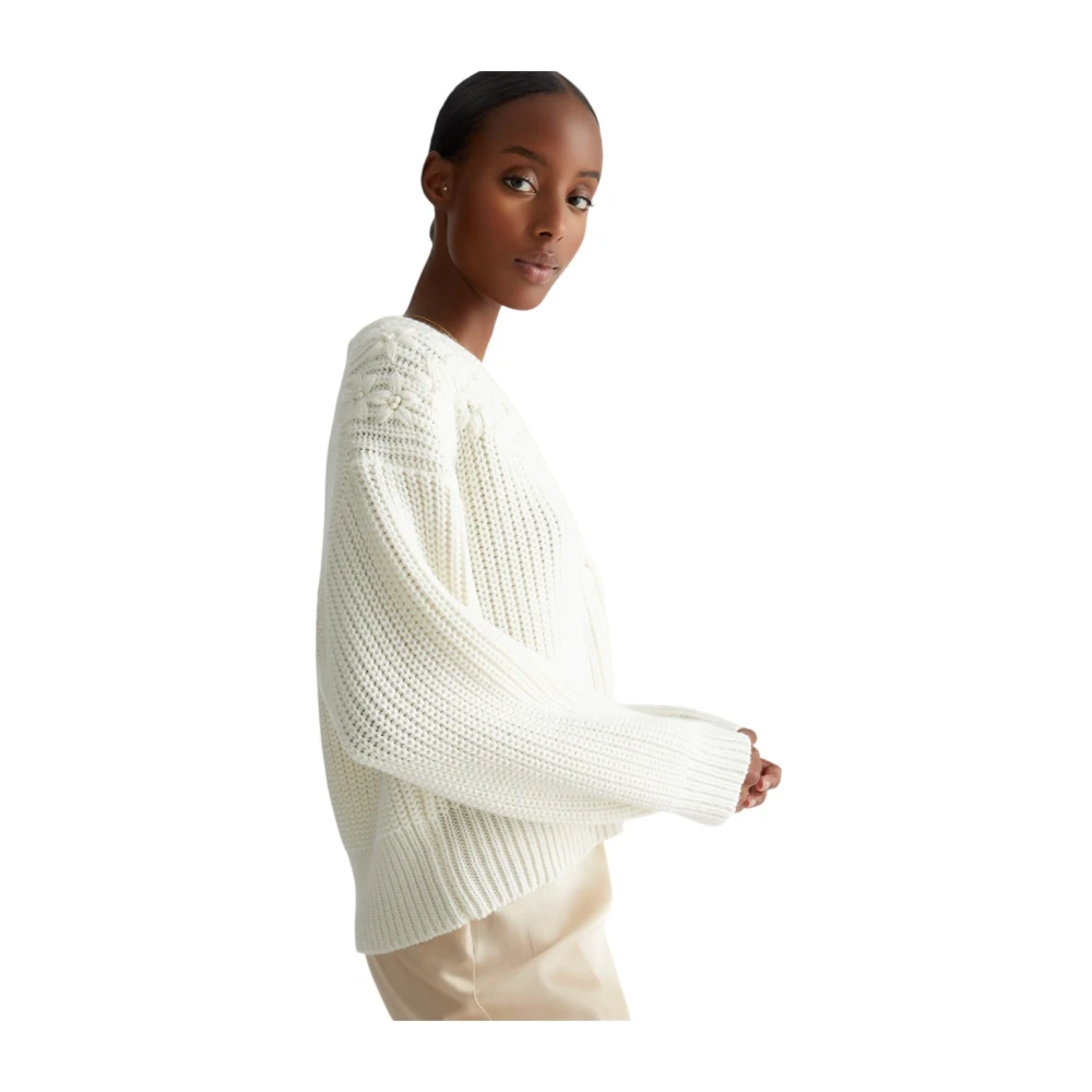 Liu Jo Stijlvolle Gebreide Top Beige Dames