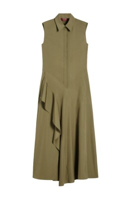 green-sleeveless-shirt-dress-with-ruffles