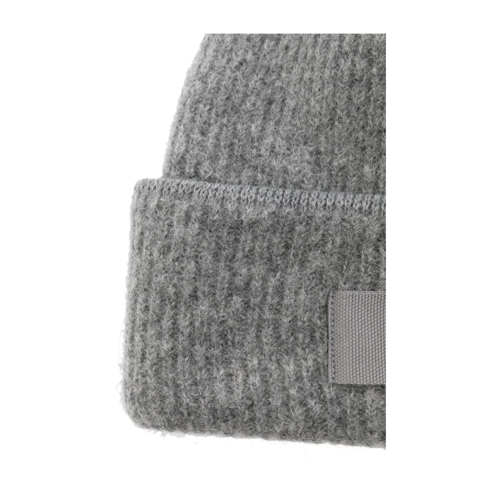 Jacquemus Gros Grain Beanie Gray Dames