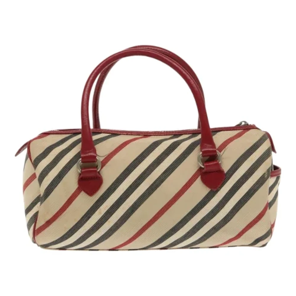 Burberry Vintage Pre-owned Nylon handbags Beige Dames