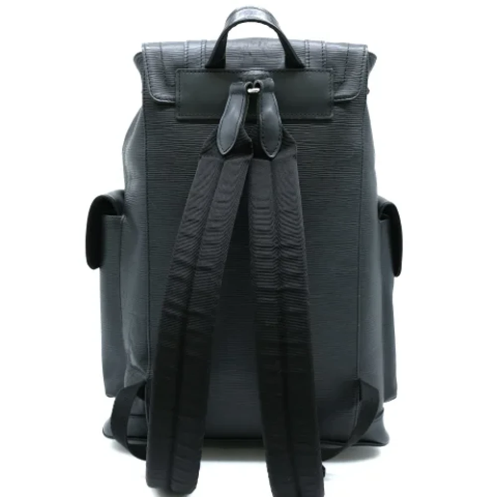 Louis Vuitton Vintage Pre-owned Leather backpacks Black Heren