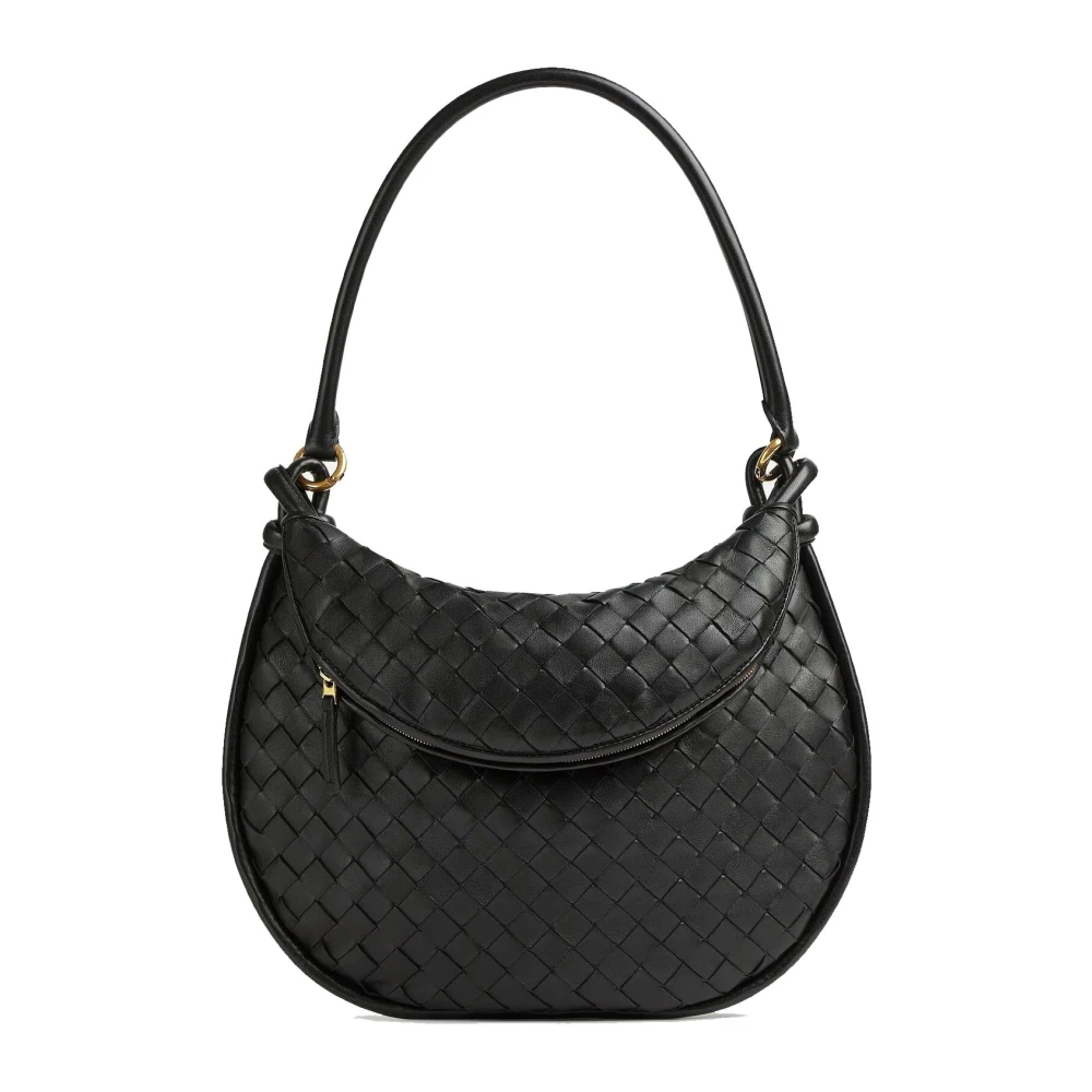 Bottega Veneta Intrecciato Gemelli Axelväska Black, Dam