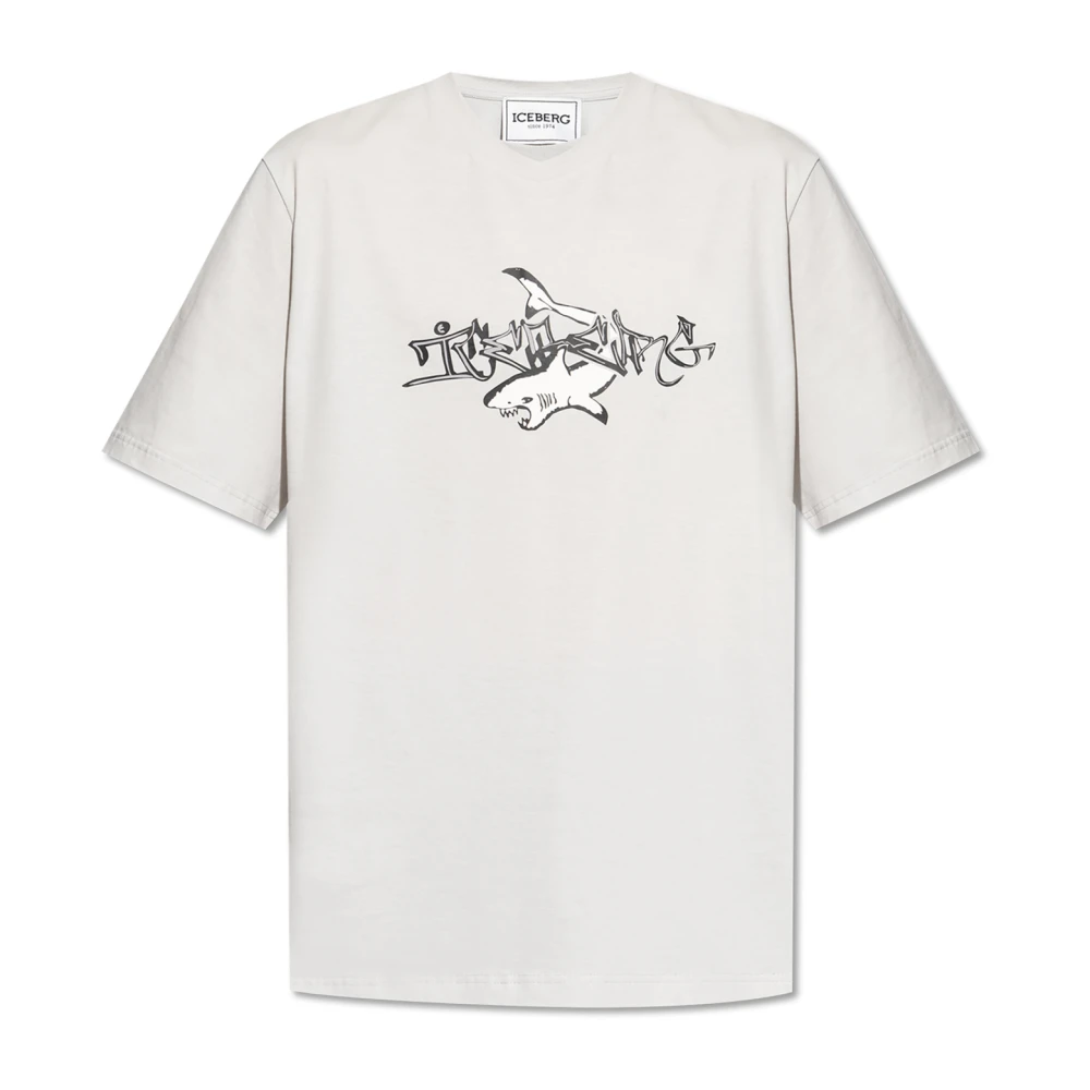 Iceberg T-shirt met logo White Heren