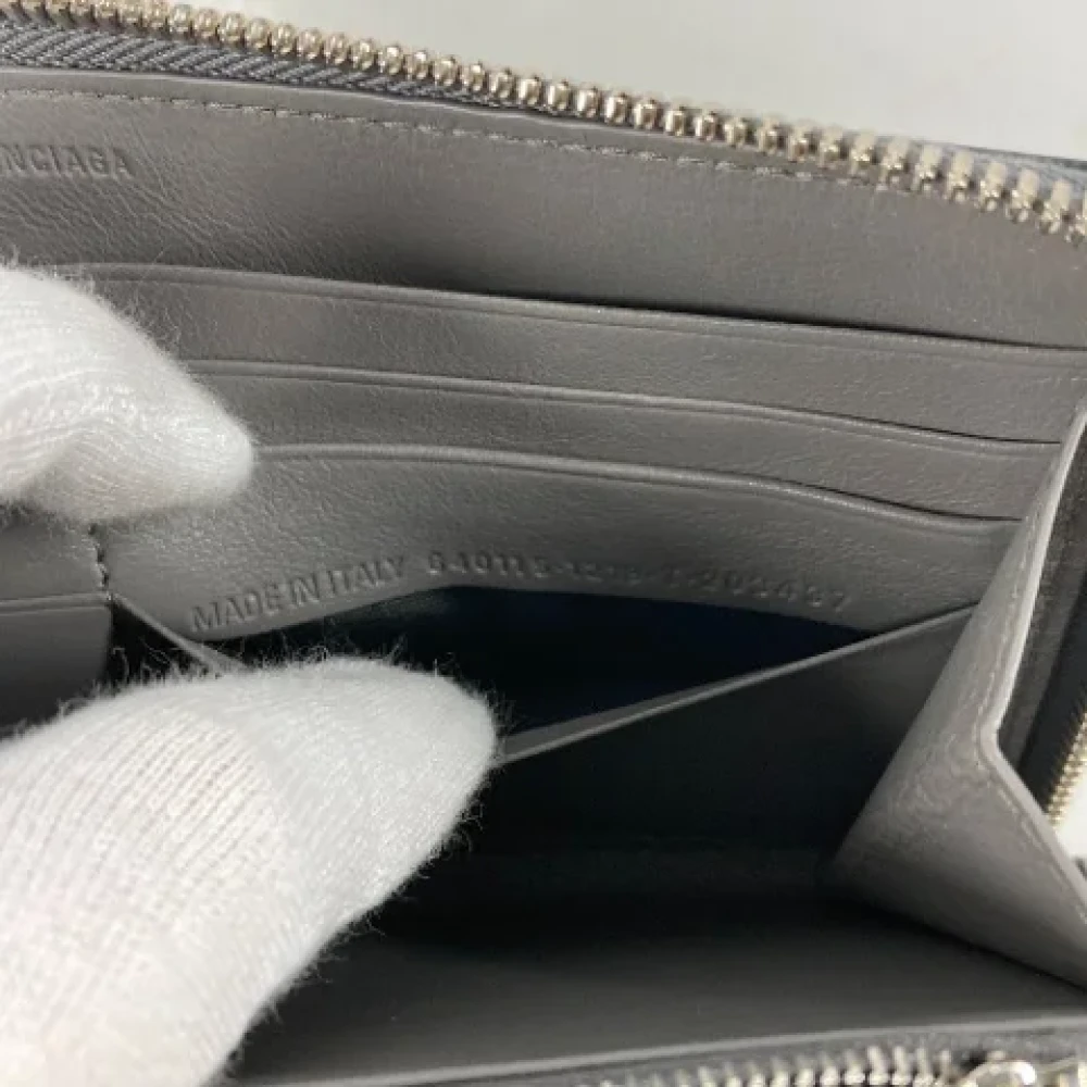 Balenciaga Vintage Pre-owned Leather wallets Gray Dames