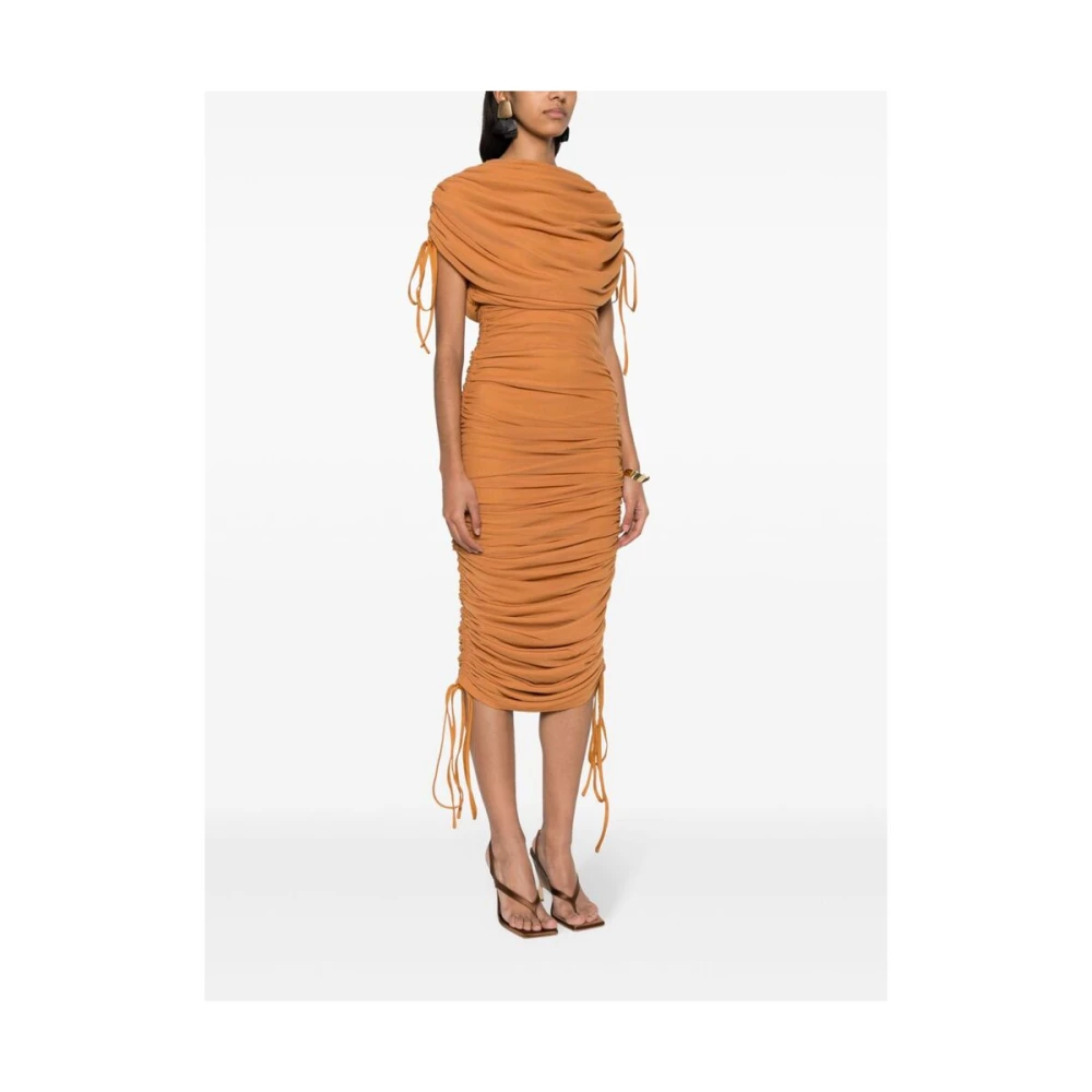 Andrea Iyamah Midi Dresses Orange Dames