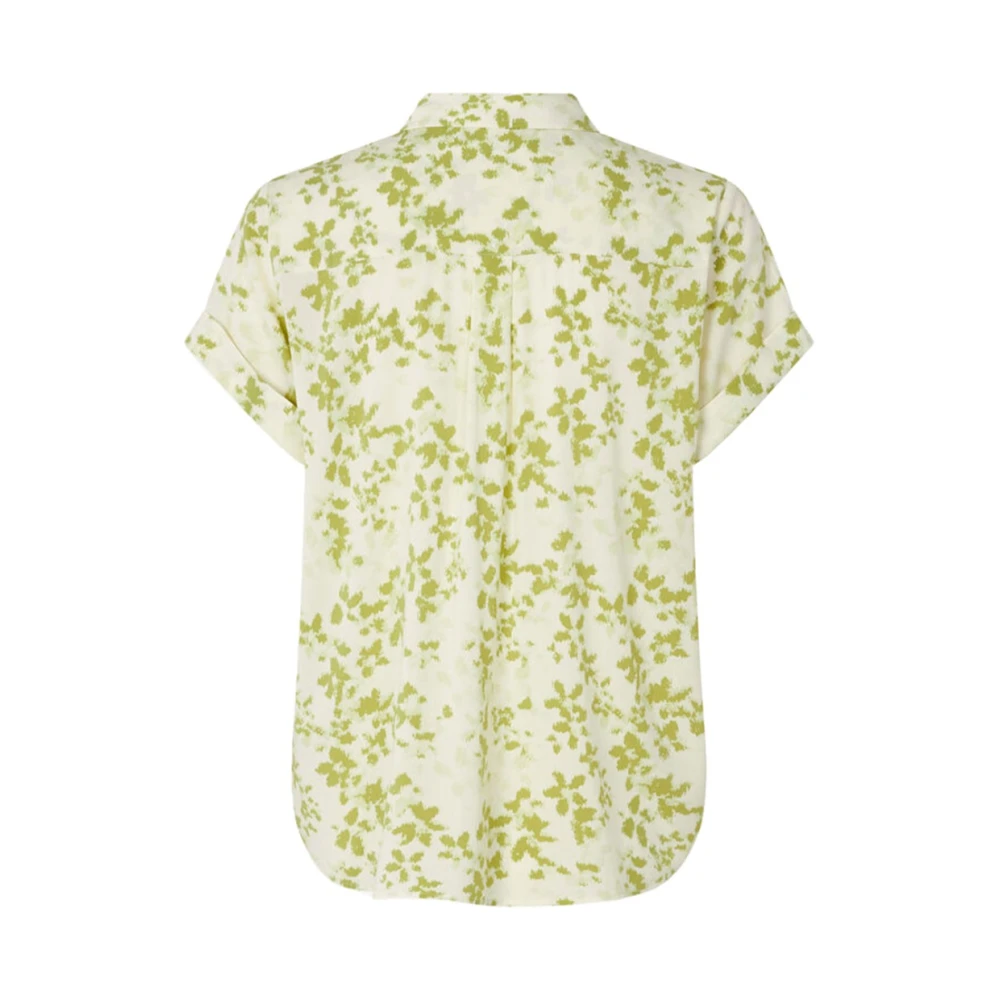Samsøe Groene Majan Korte Mouw Blouse Multicolor Dames