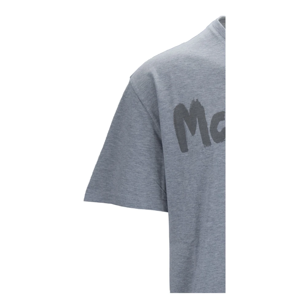 alexander mcqueen Heren Crew Neck Katoenen T-Shirt Gray Heren