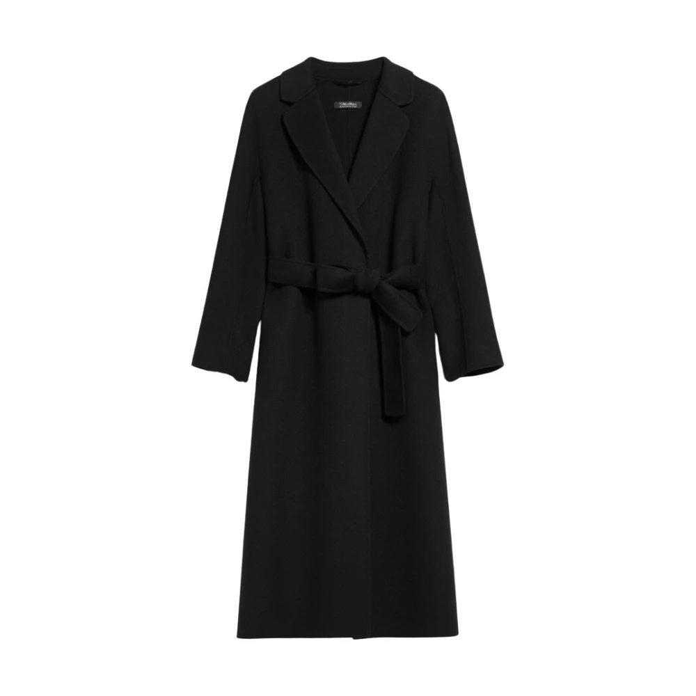 Max Mara Elegante wollen jas met kimonomouwen Black Dames