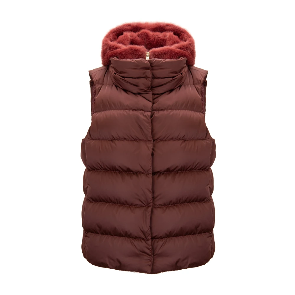 Herno Donna Rosso - Gilet Imbottito Staccabile - Jackets - L