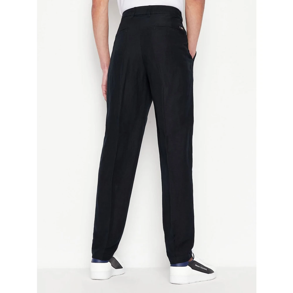 Armani Exchange Donkerblauwe Chino Broek Blue Heren
