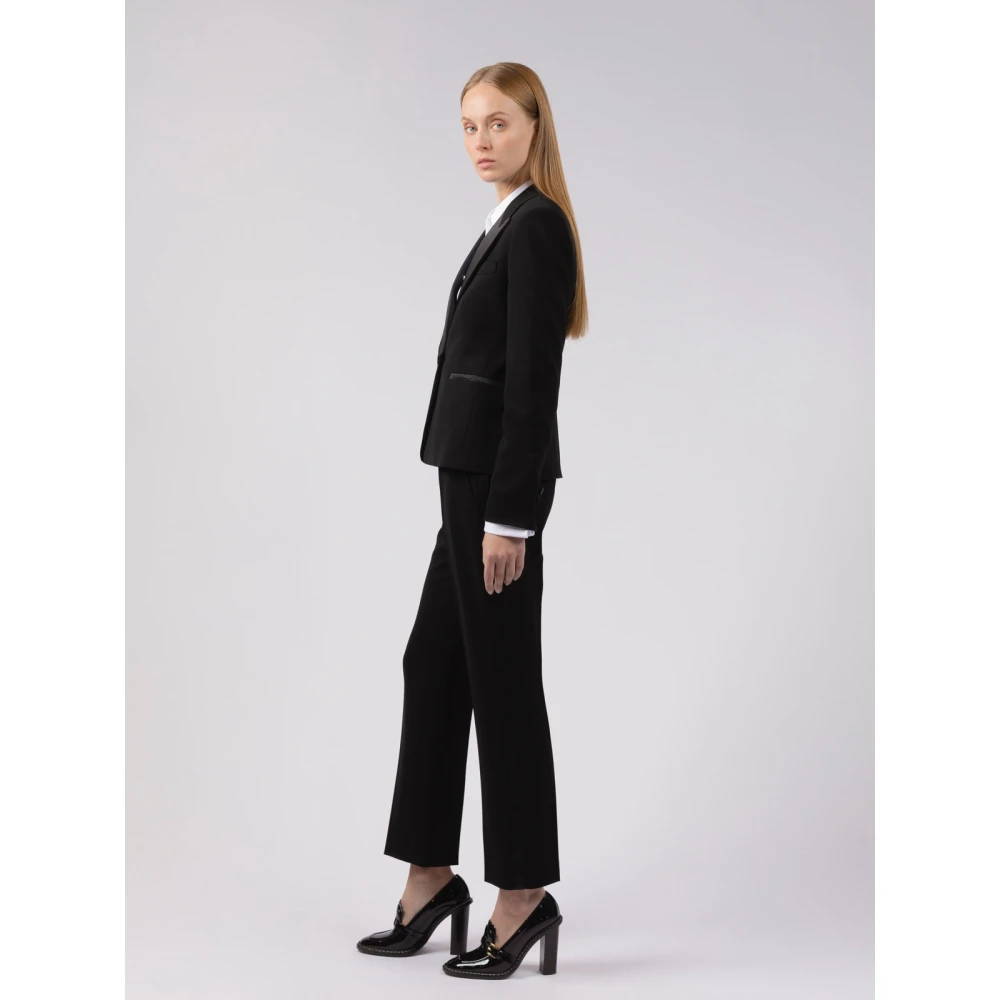 Max Mara Elegante Wollen Jas Black Dames