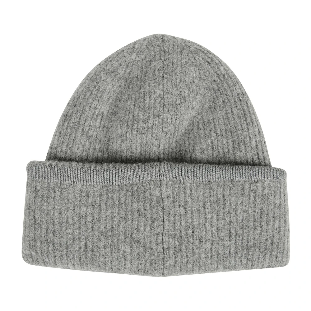 Jacquemus Gros Grain Beanie Gray Dames