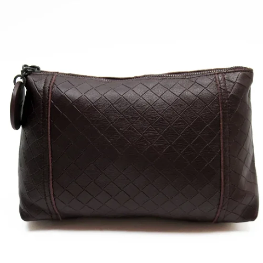 Bottega Veneta Vintage Pre-owned Leather pouches Brown Dames