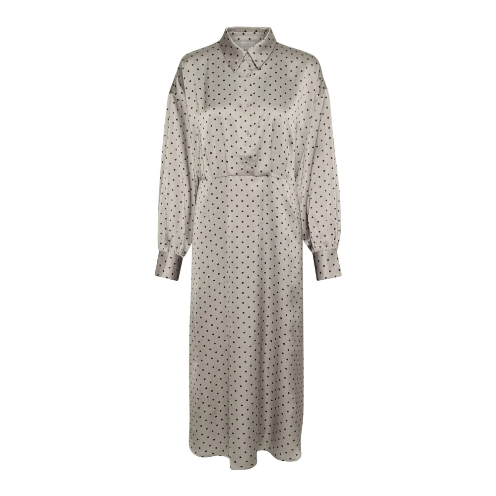 Kaffe Jurk met stippen Gray Dames