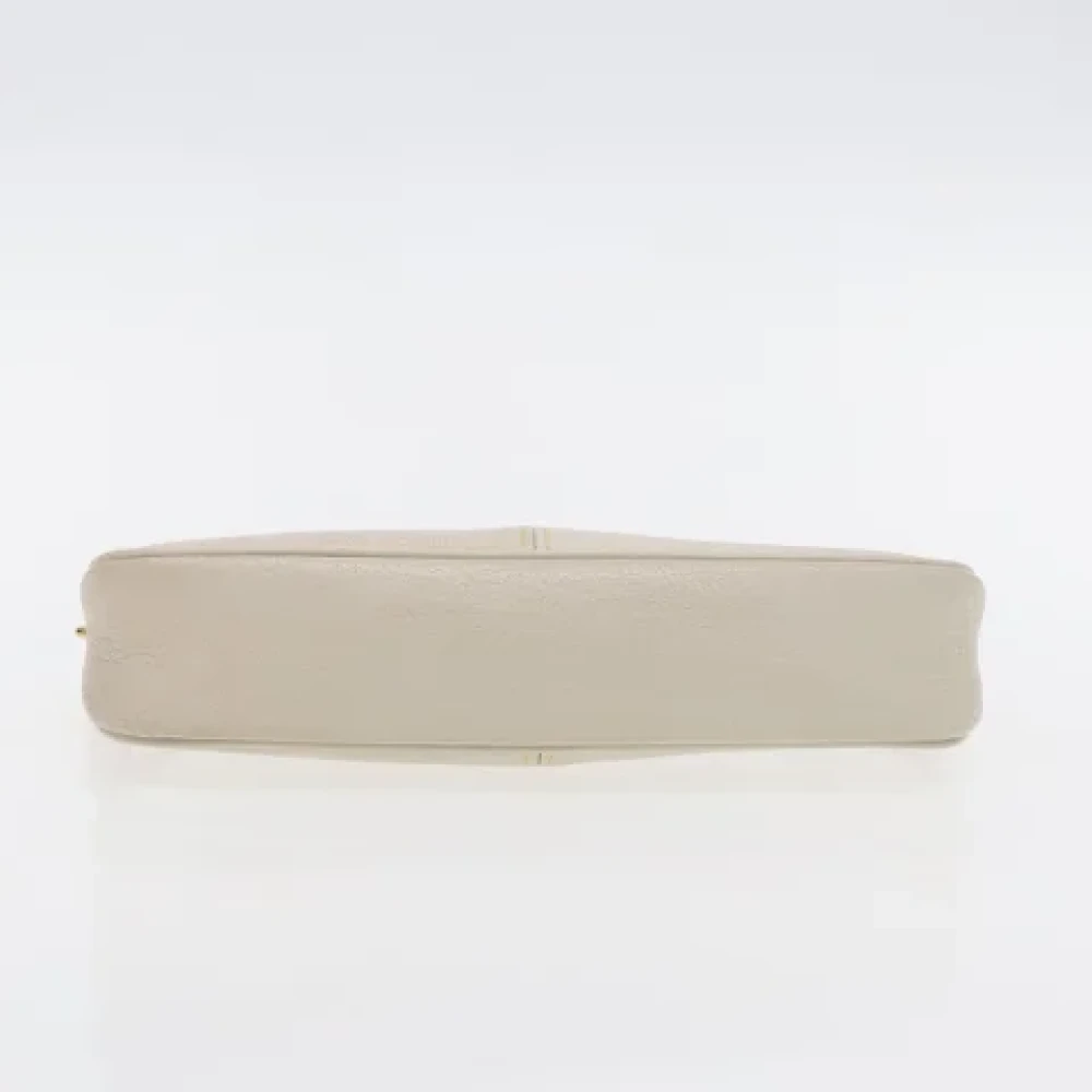 Louis Vuitton Vintage Pre-owned Leather clutches White Dames