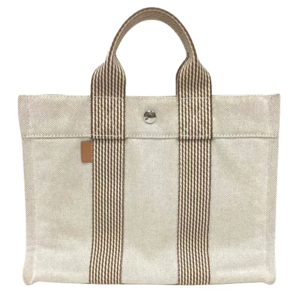 Hermès Vintage Pre-owned Cotton handbags Beige Dames
