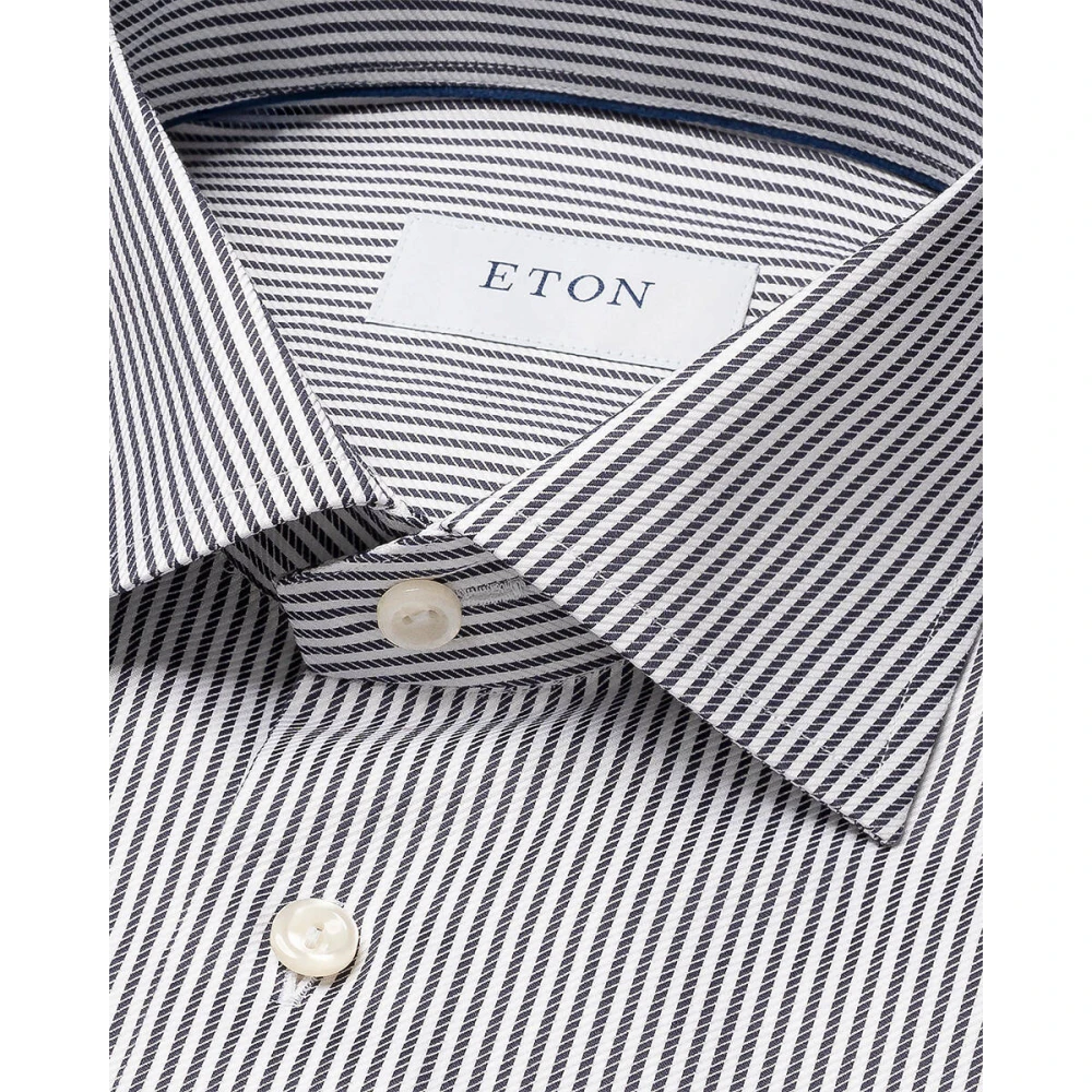 Eton Lange mouw overhemd Klassieke stijl Gray Heren