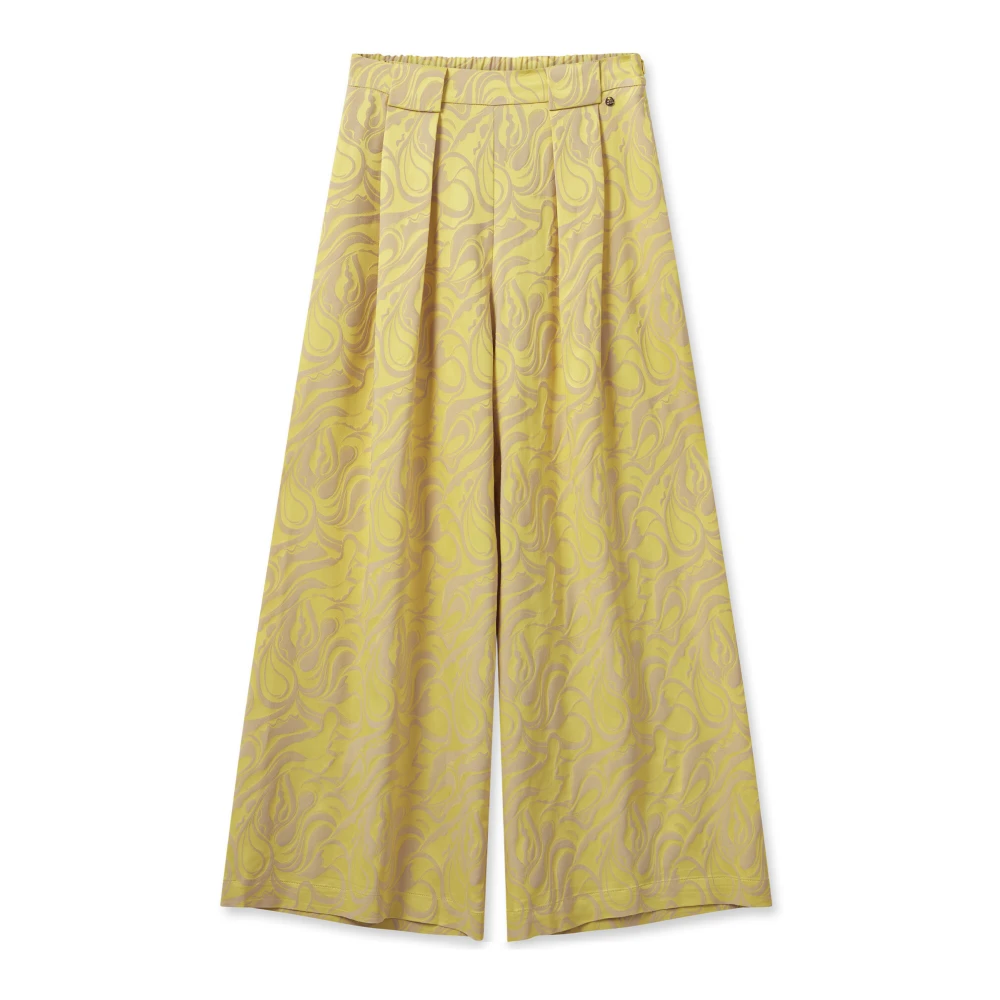 MOS MOSH Wide Trousers Yellow Dames
