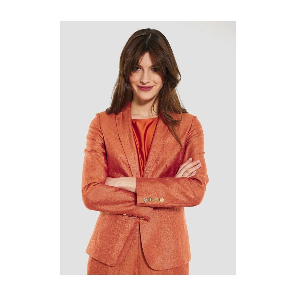 Swing Linnen Lurex Pak Orange Dames