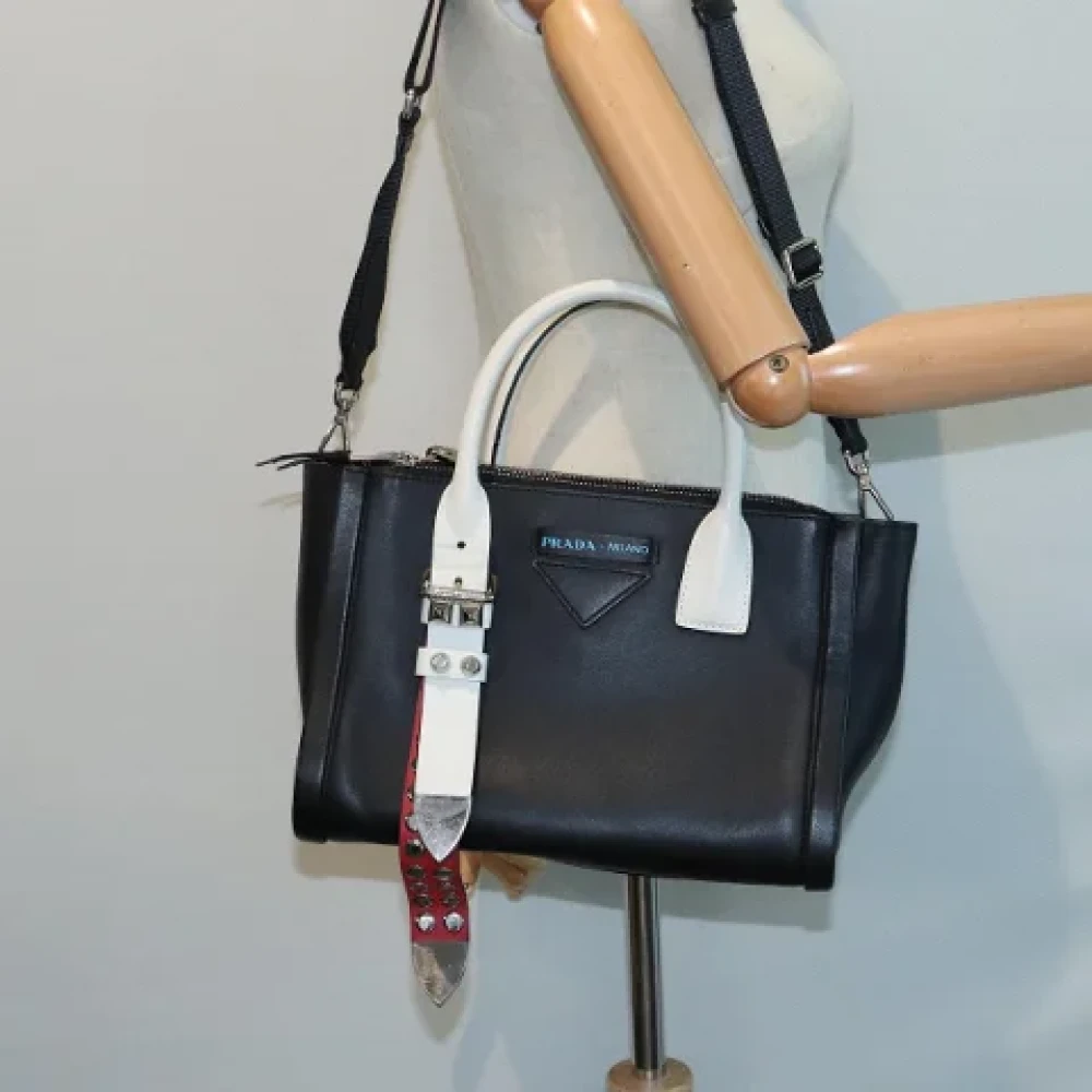 Prada Vintage Pre-owned Leather prada-bags Black Dames
