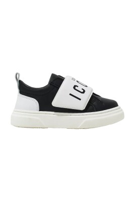 baskets-enfants-en-cuir-noir-avec-logo
