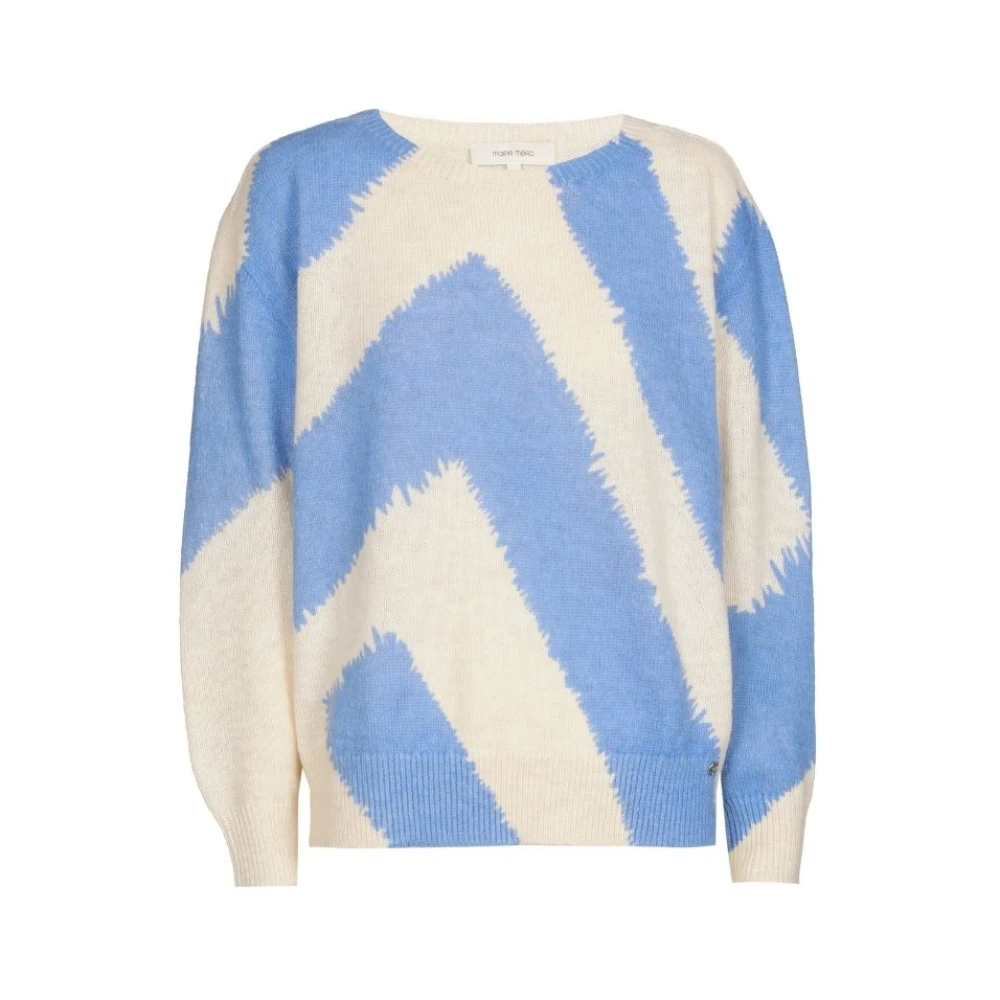 Marie Méro Multicolor Grafische Print Trui Blue Dames