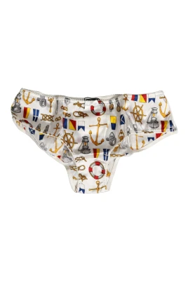 Sailor Print Polyester Bottoms