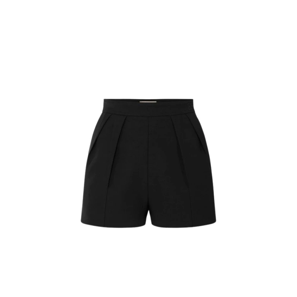 Elisabetta Franchi Black Short Shorts, Female, L, Shorts In Lightweight Crêpe Fabric With Darts