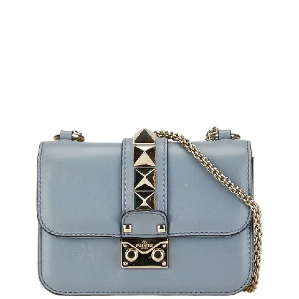 Valentino Vintage Pre-owned Leather shoulder-bags Blue Dames