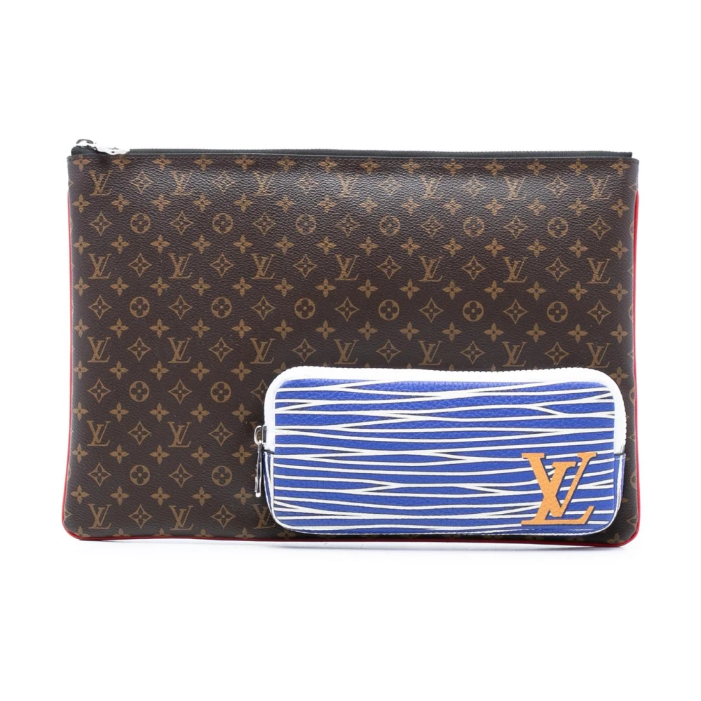 Louis Vuitton Vintage Women's Brown Pre-Owned Printed Pouch