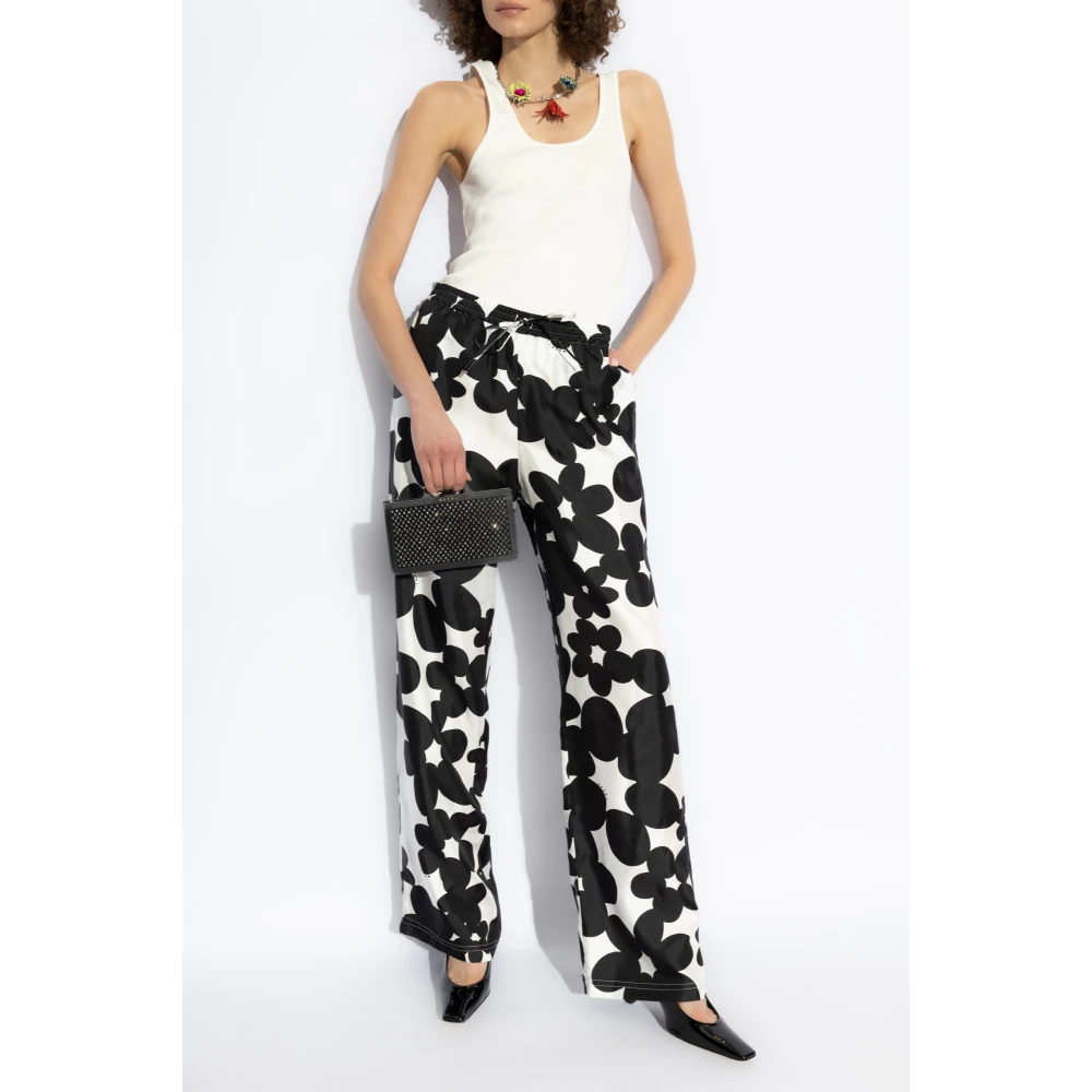 Marni Zijden broek White Dames
