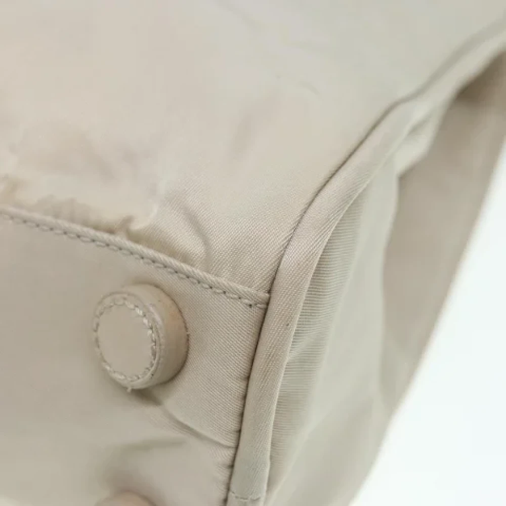 Prada Vintage Pre-owned Canvas prada-bags Beige Dames