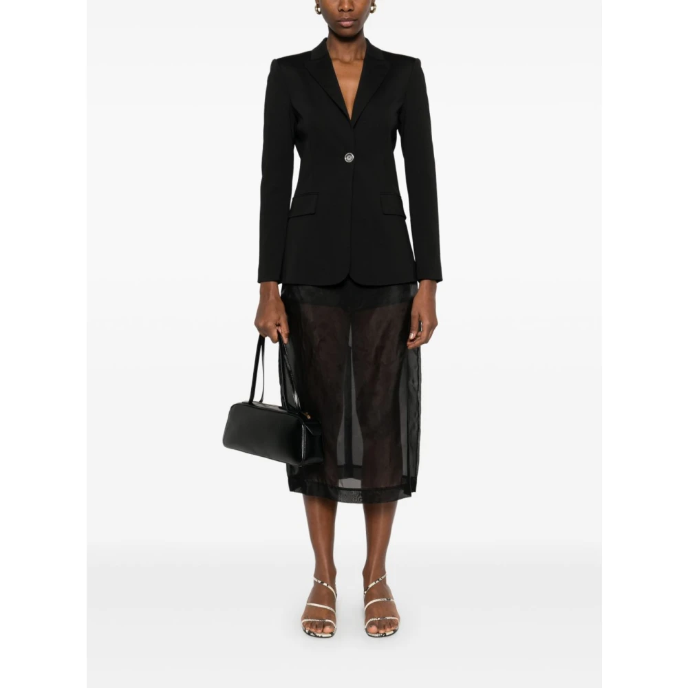 pinko Zwarte jas Dames Buitenkleding Black Dames