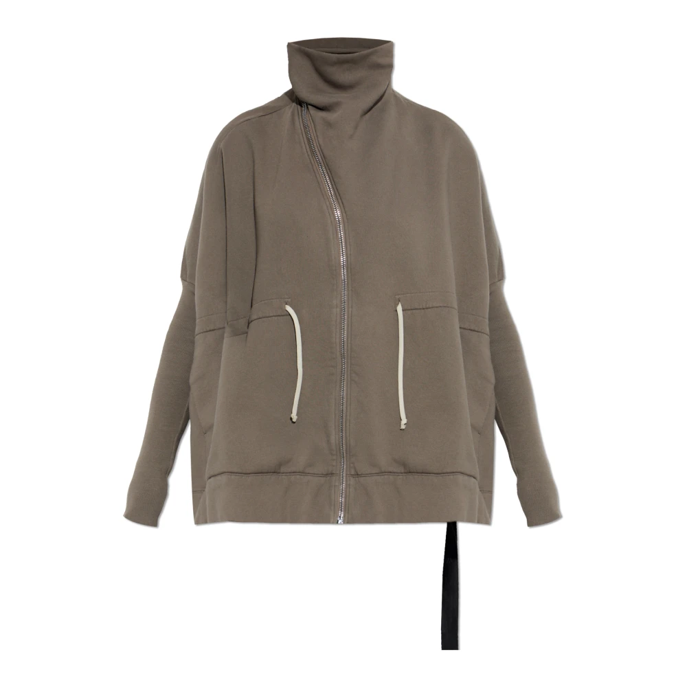 Rick Owens Brown Zip-Throughs, Female, Xs, Oversize Sweatshirt