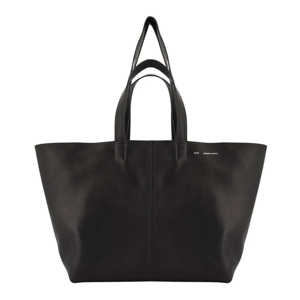 Ami Paris Zwarte leren tas Black Dames