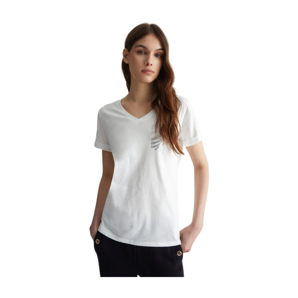 Liu Jo T-shirt met strass White Dames
