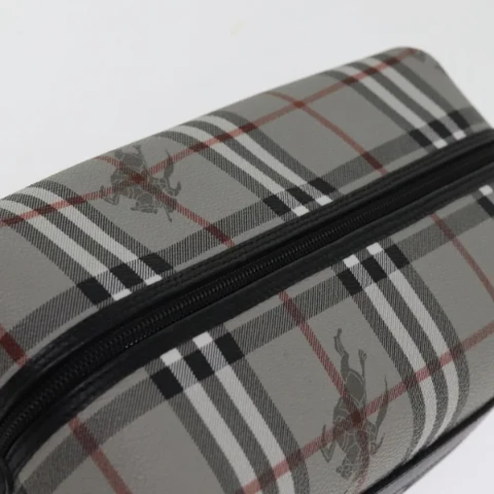 Burberry Vintage Pre-owned Canvas clutches Gray Dames