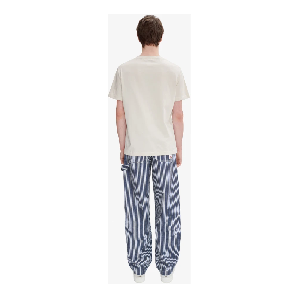 A.p.c. Katoenen T-shirt met korte mouwen en print Beige Heren