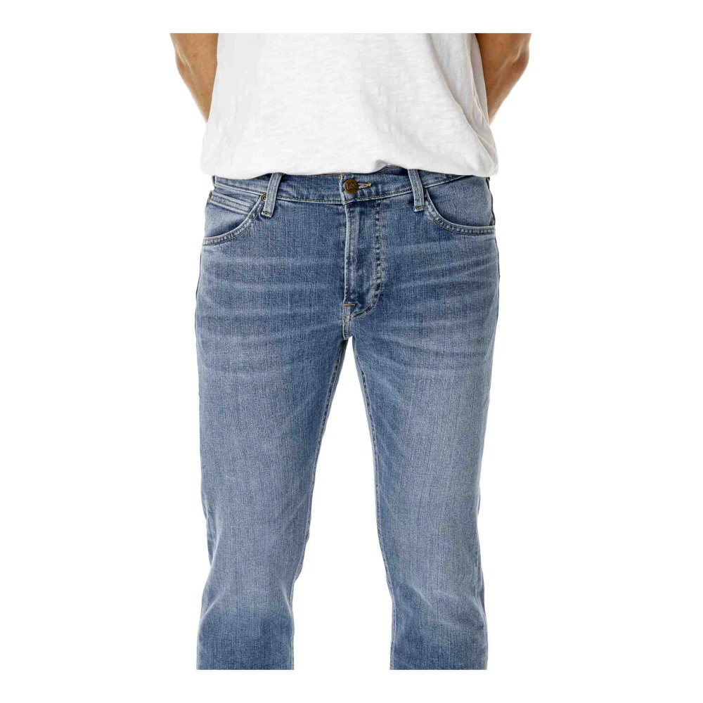 Lee Straight Fit Jeans met rits Blue Heren