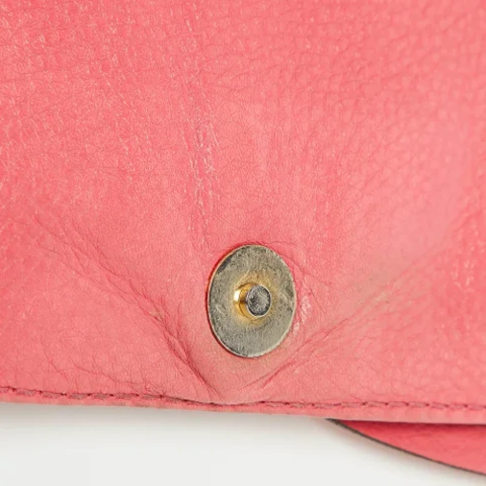 Carolina Herrera Pre-owned Leather shoulder-bags Pink Dames