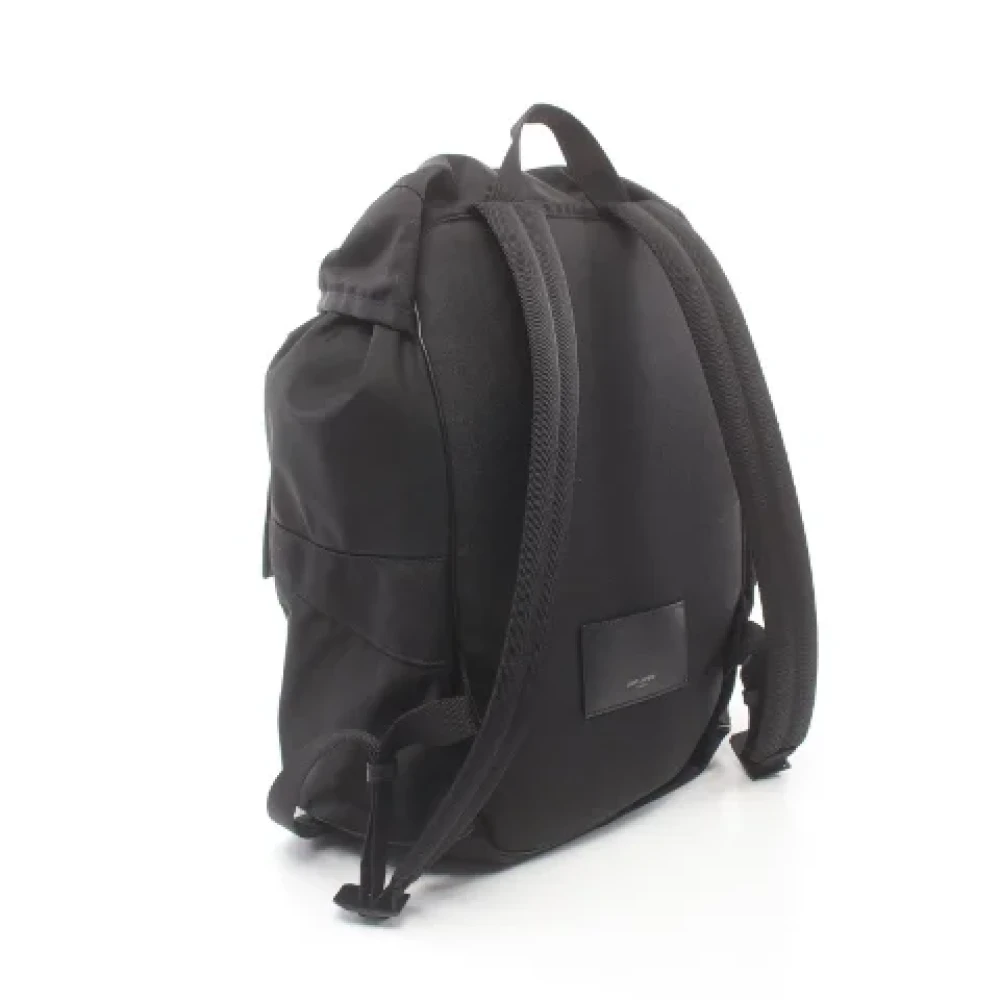 Yves Saint Laurent Vintage Pre-owned Canvas backpacks Black Dames