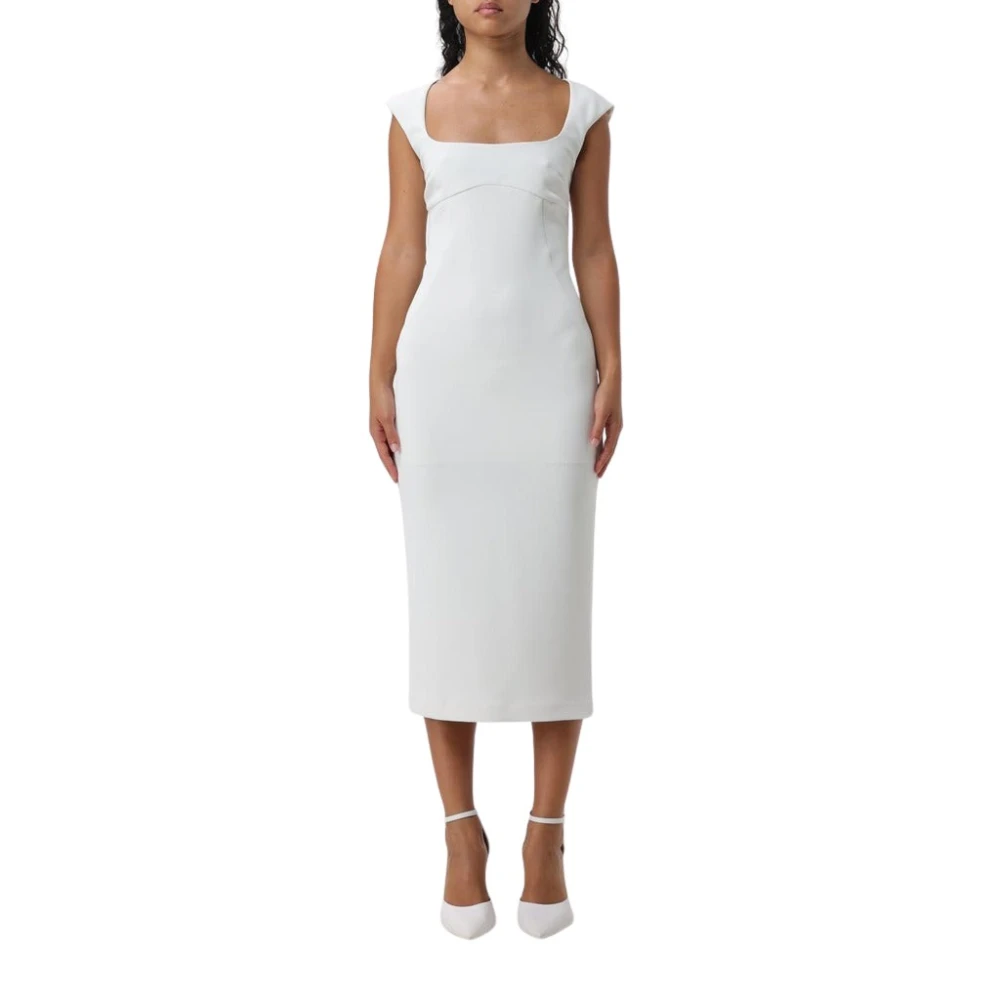Pinko Cocktail fluid neopreen jurk White Dames