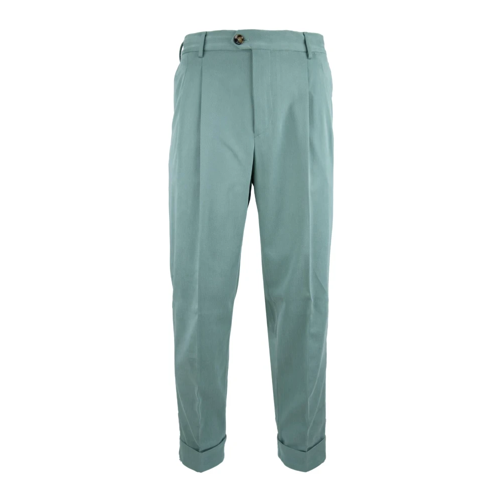 PT Torino Heren Knoop Rits Broek Green Heren