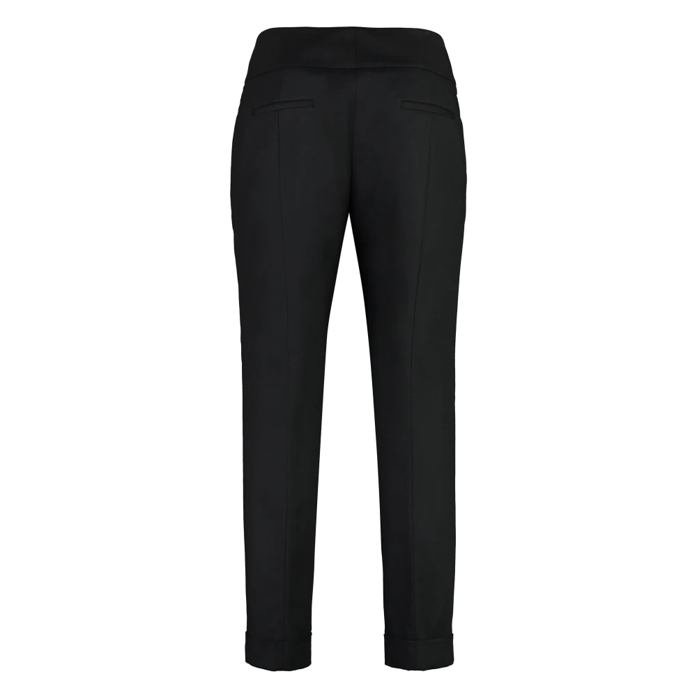 PESERICO Chino broek van katoenmix Black Dames