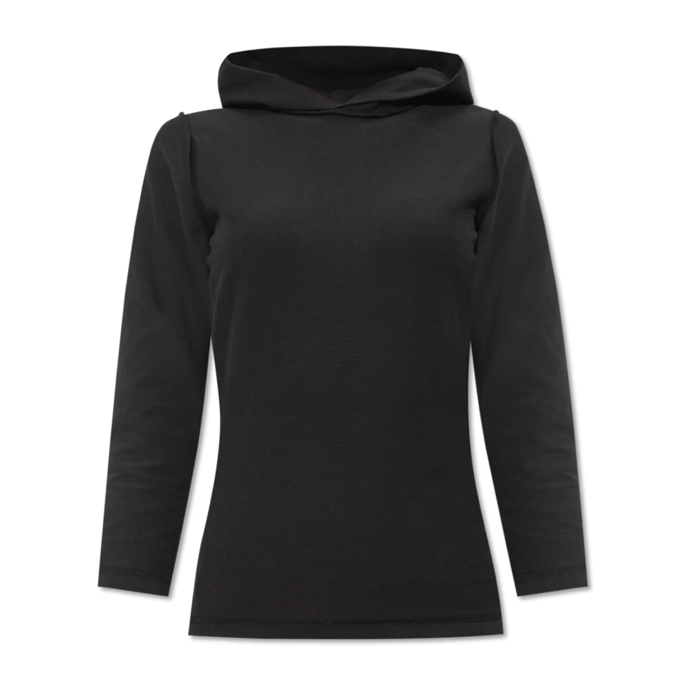 Balenciaga Logo-gepatchte hoodie Black Dames