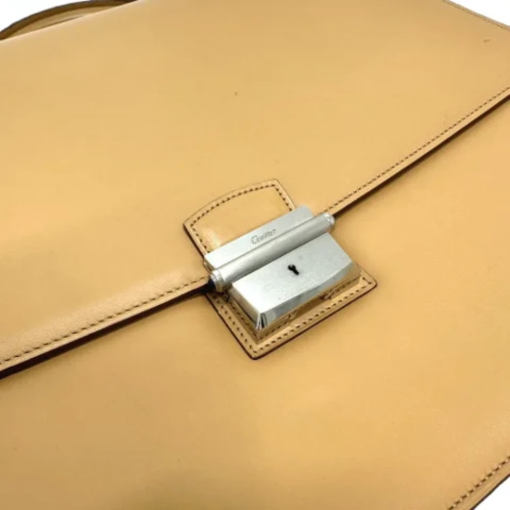 Cartier Vintage Pre-owned Leather handbags Beige Heren