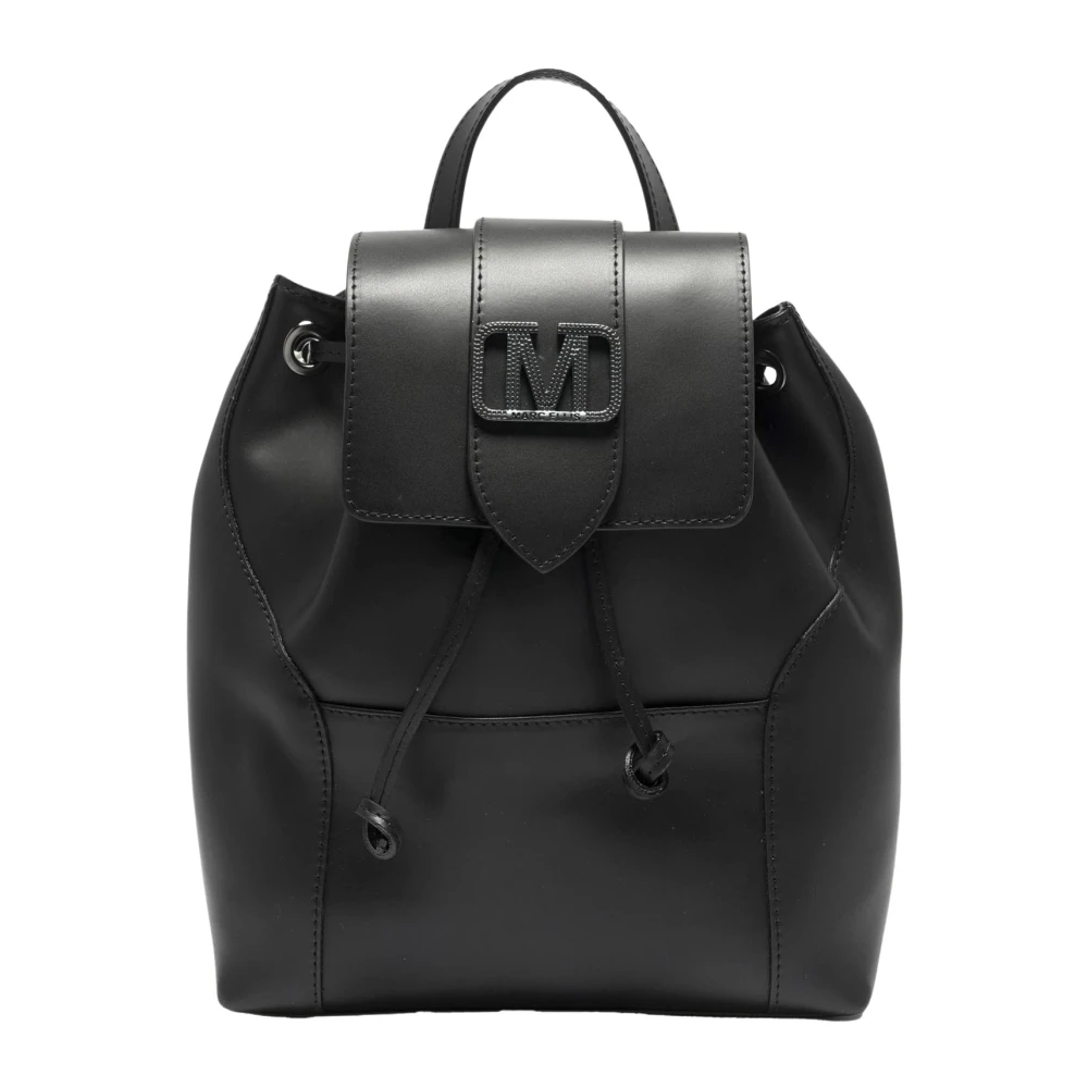 Marc Ellis Zwarte leren Kourtney rugzak Black Dames