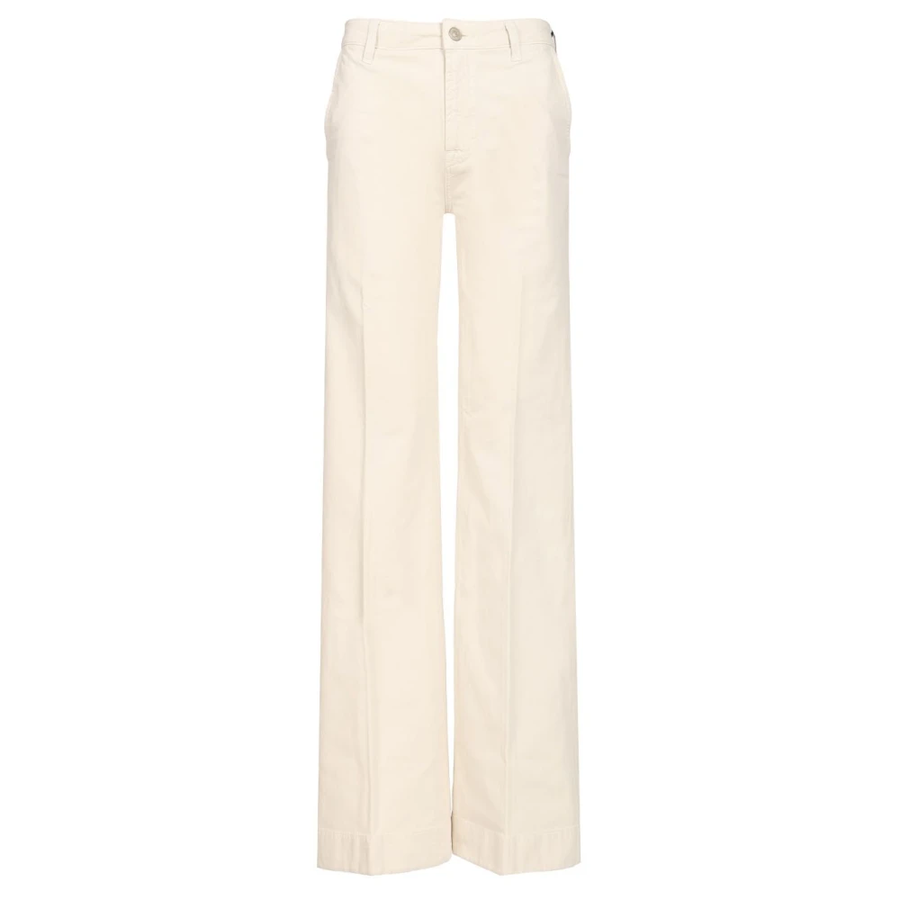 7 For All Mankind White Modern Dojo Jeans - Female - Wide Jeans - W30 - Jeans