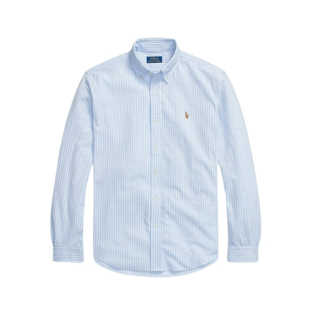 Ralph Lauren Gebreid Oxford overhemd Blue Heren